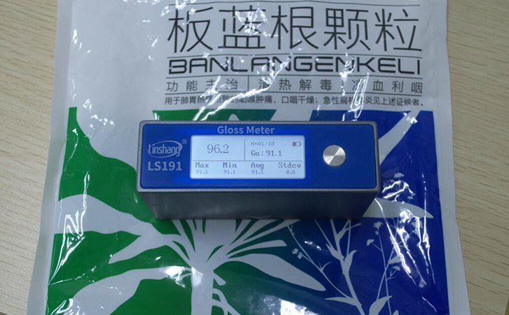 光澤度儀測量包裝袋 光澤度儀測量包裝袋